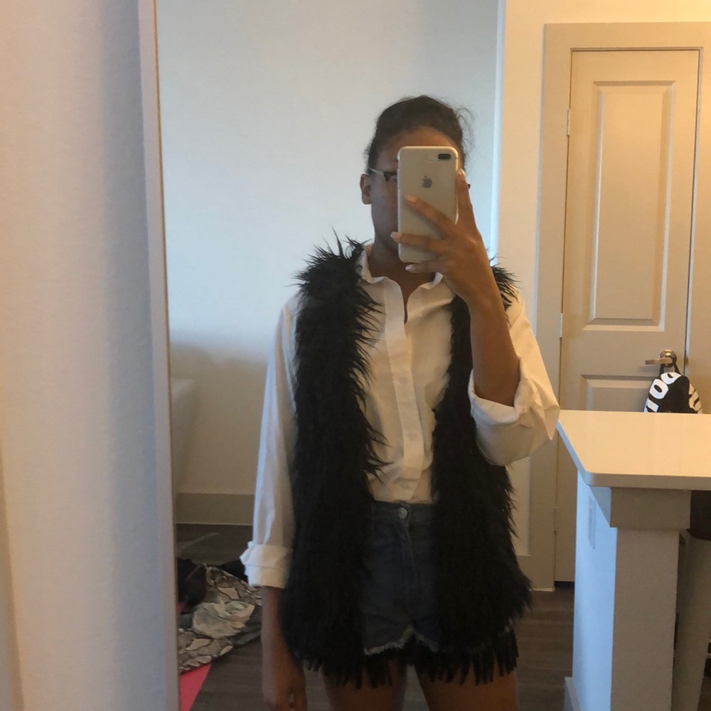 Faux fur vest